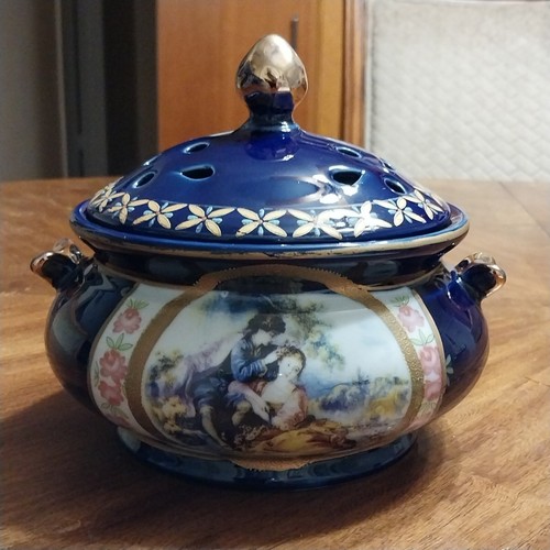 Ciotola vintage blu laguna