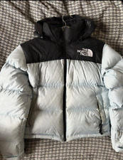 piumino north face unisex azzurro chiaro in ottime condizioni 