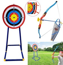 Tiro con L'arco per Bambini con Bersaglio Piedistallo Arco Frecce Gioco Arciere