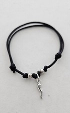 BRACCIALE NERO CON PEPITE