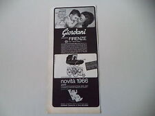 advertising Pubblicità 1966 PASSEGGINO CARROZZINA GIORDANI