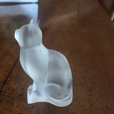 Gatto cristallo Sevres 10 cm 