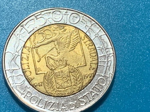 Moneta 500 lire polizia - lire,