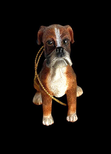Boxer dog christmas ornament - boxer,