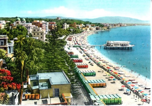 Cartolina nettuno con villa - con,