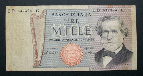 1000 lire verdi tipo - tipo, 1979