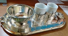 vassoio  con Tazzine per caffè e zuccheriera Vintage