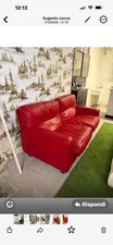 Divano Frau Pelle Rossa Tre