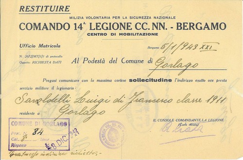Bergamo comunicato comando - comunicato,