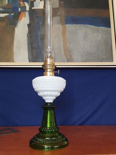 Ancienne lampe petrole verre - lampe,
