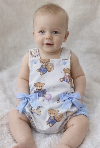 Pagliaccetto orso blu neonati - orso,