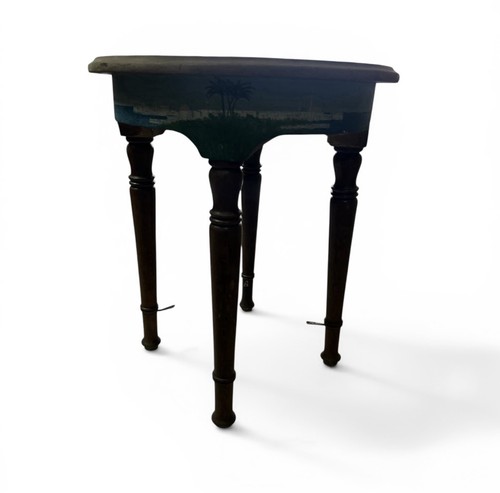 Sgabello antico dipinto mano - sgabello, a