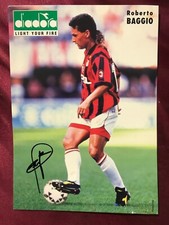 Autografo ROBERTO BAGGIO-AC Milano-NS ITALIA-Milano-Mondiali 90/94/98-diadora-AK
