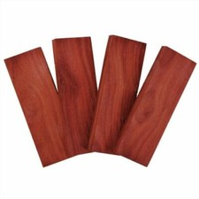 4 PEZZI LISTELLO PADOUK MASSELLO CHITARRA INTARSI OGGETTI SCACCHIERA CM.34x6,7x2