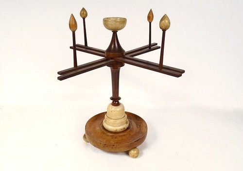 Bobina per lana antico - per, legno