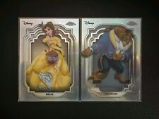 Topps Chrome Disney 2024 #49 Belle e  beauty and #50 the Beast Refractor 