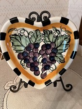Rarissimo piatto in ceramica a forma di cuore Vickie Carroll campione '95