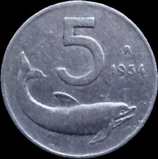 Moneta lire delfino - moneta,