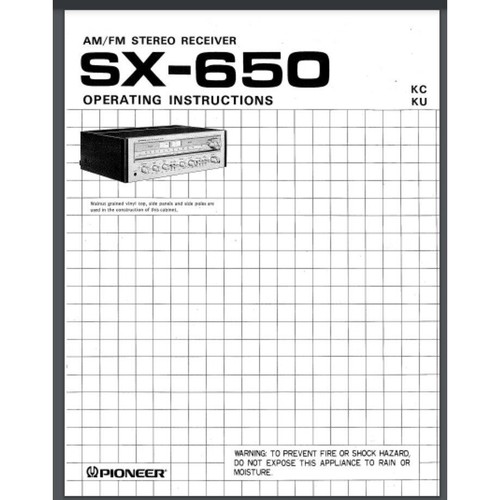 Pioneer 650 ricevitore - pioneer, sx-650