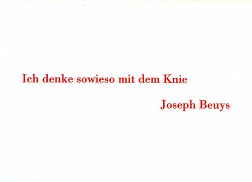 Joseph beuys ginocchia - beuys,, "ginocchia"