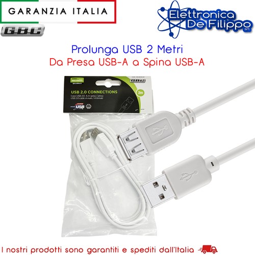 Prolunga usb metri presa - metri,