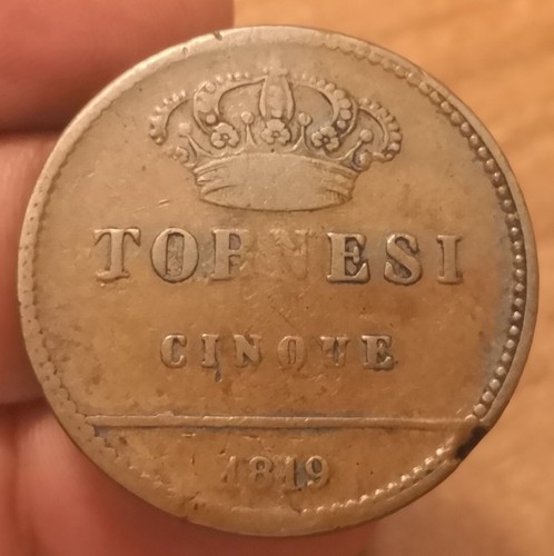 Tornesi 1819 regno - 1819,, due