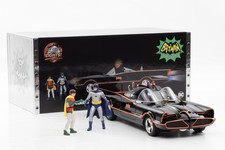 Batmobile 1:18 Jada Batman + Robin Classic 1966 con personaggi e funzione luce