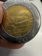 Moneta da “500 Lire” con “Errori di conio” della Repubblica Italiana 1987