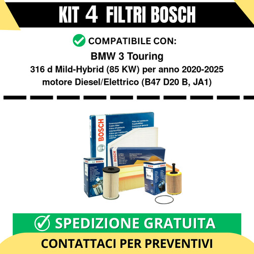 Kit bosch filtri tagliando - bosch,