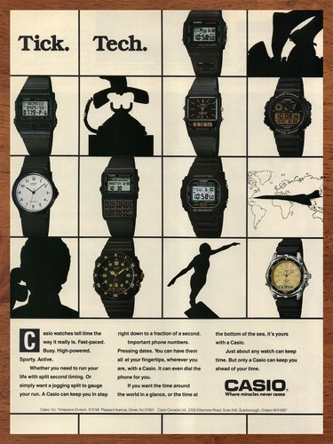 Orologio casio 1987 - orologio, stampa