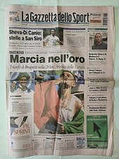 GAZZETTA DELLO SPORT 21 AGOSTO 2004 OLIMPIADI ATENE IVANO BRUGNETTI ORO MARCIA