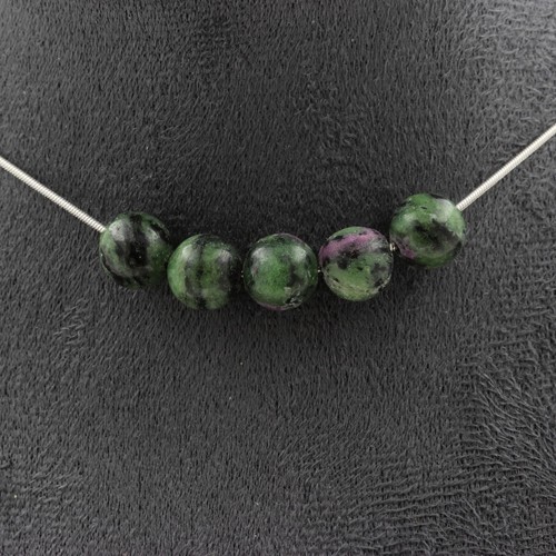 Collana perle epidoto - 5,