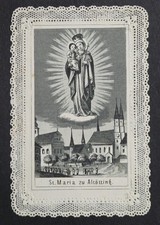Santa Maria di Altötting - Antica immagine devozionale immagine in pizzo immagine sacra - D001