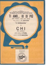 SPARTITO MUSICALE, TI AMO... IO DI PIÙ, JE T'AIME MOI NON PLUS, GAINSBOURG, 1969