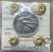 MONETA REGNO D' ITALIA DONNA LIBRATA  20 CENT 1921 sigillata FDC SUBALPINA