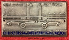 RACI MONZA XII° GRAN PREMIO DI’ITALIA A.XII° 1934 PLACCA RADIATORE GARA AUTO