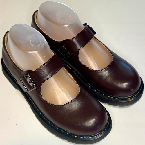Womens brown leather mary - brown,