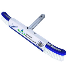 SPAZZOLA per PULIZIA PARETI BORDI e FONDO PISCINA in ALLUMINIO cm 42x15x5