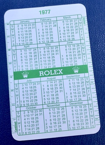 Rolex 1977 1978 green - 1977, calendar
