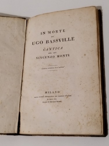 Libro antico 1821 morte di - 1821.,
