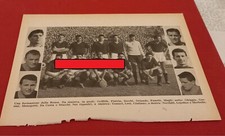 ROMA SQUADRA foglio/pagina tratto da almanacco calcio Rizzoli 1958