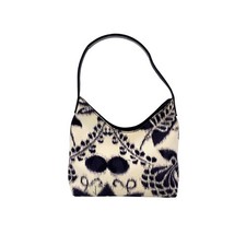 Autentica borsa a tracolla Gucci vintage nera nylon tela hobo tote bag