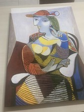 Picasso Donna seduta QUADRO SU TELA 50x70 cm STAMPA ARTE SALOTTO SOGGIORNO CASA