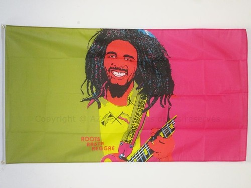 Bandiera bob marley chitarra - bob,