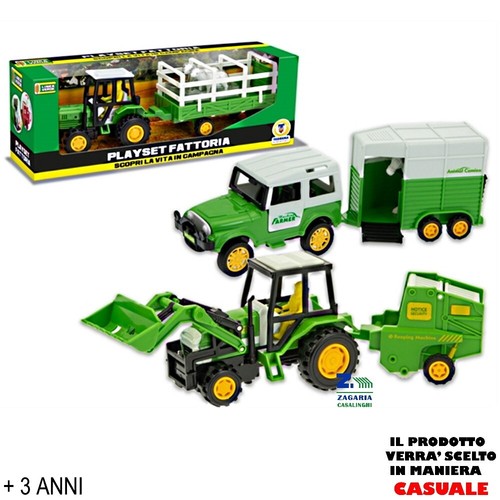 Playset fattoria con mezzi - con,