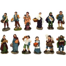 Set 12 Pezzi Pastori Presepe