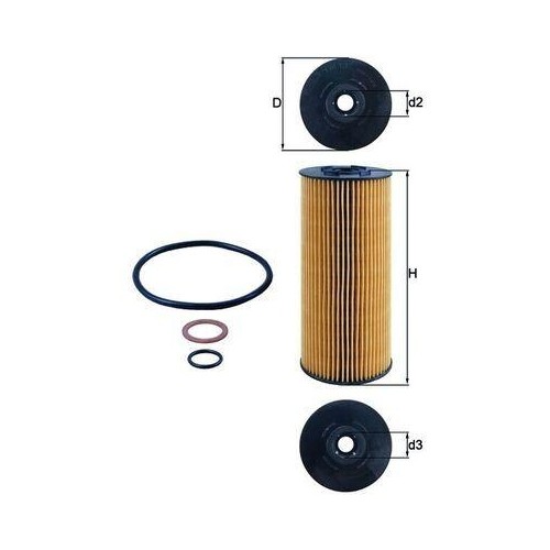 Filtro olio mahle 137d2 - mahle, ox