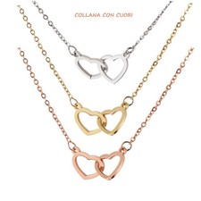 Collana con Pendente due Cuori