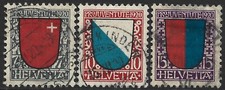 Svizzera 1920 Pro-Juventute Set di 3 SG.J14/J16 usati Cat: £60+