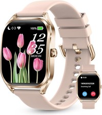 Smartwatch donna funzione telefono orologio da polso watch per iPhone Samsung Huawei Tab
